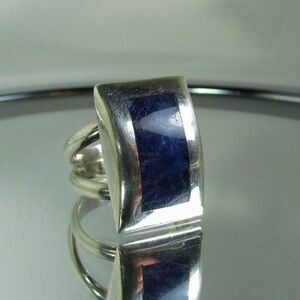 Vintage Lapis Lazuli and Sterling Silver Ring Size 8 and up